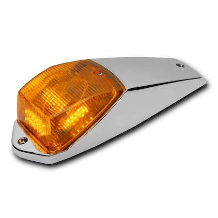 Roadmaster Cab Marker Light . 31 Amber Leds. Chrome Plastic Housing. Mounting Holes 9-1/8in. 1950A